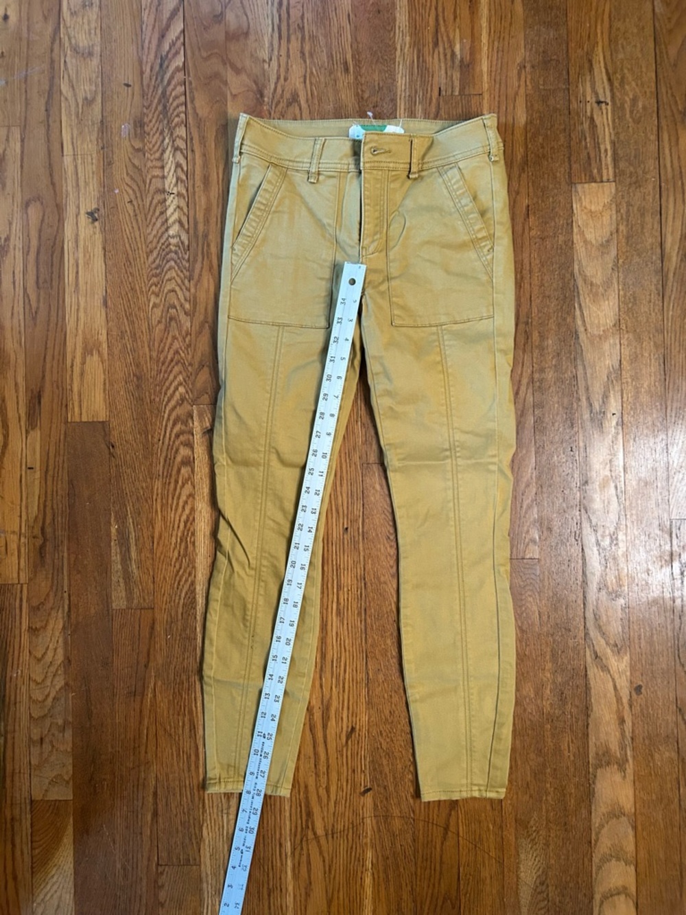 Anthropologie Mustard Utility Skinny Ankle Pants Size 25 - Picture 4 of 7